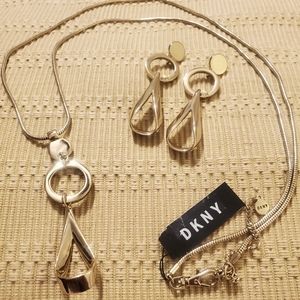 DKNY necklace and earrings